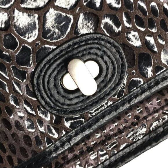 Fossil mini crossbody bag croc-embossed leather brown - Picture 3 of 8